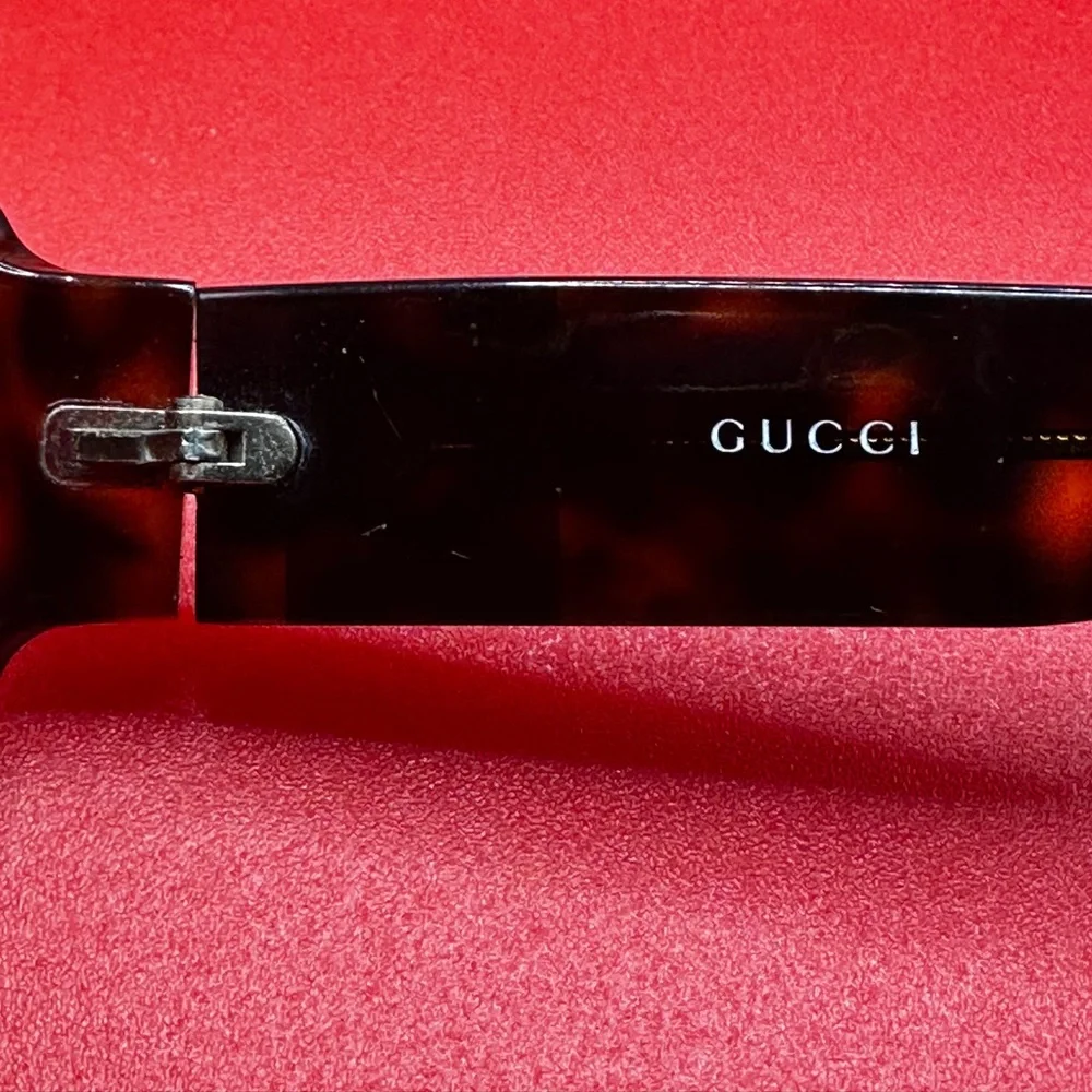 Gucci Tortoiseshell Rectangular Sunglasses